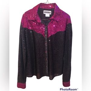 Panhandle Slim Sequin button up Western Shirt